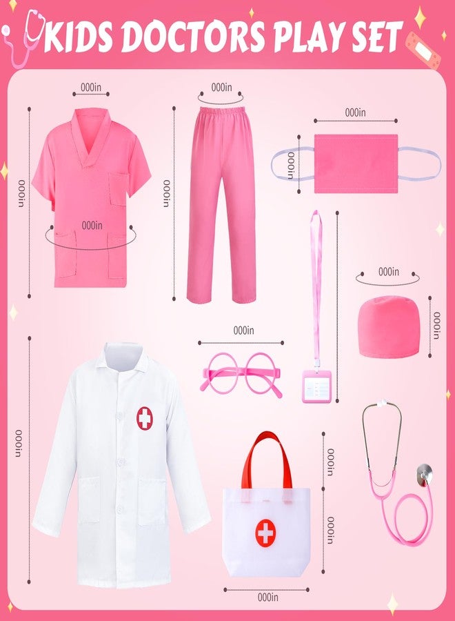 LIMIROLER Doctor Costume for Girls Kids Doctors Play Set Toddler Doctor Dress up Clothes for Halloween, Career Day Role Play Gift Set for Girls 3-6 Years Old - Image 2